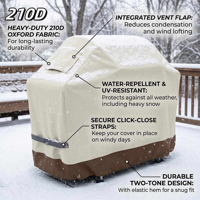 Outdoor Furniture Used - 210D BBQ Beige Penutup Panggangan Barbekyu