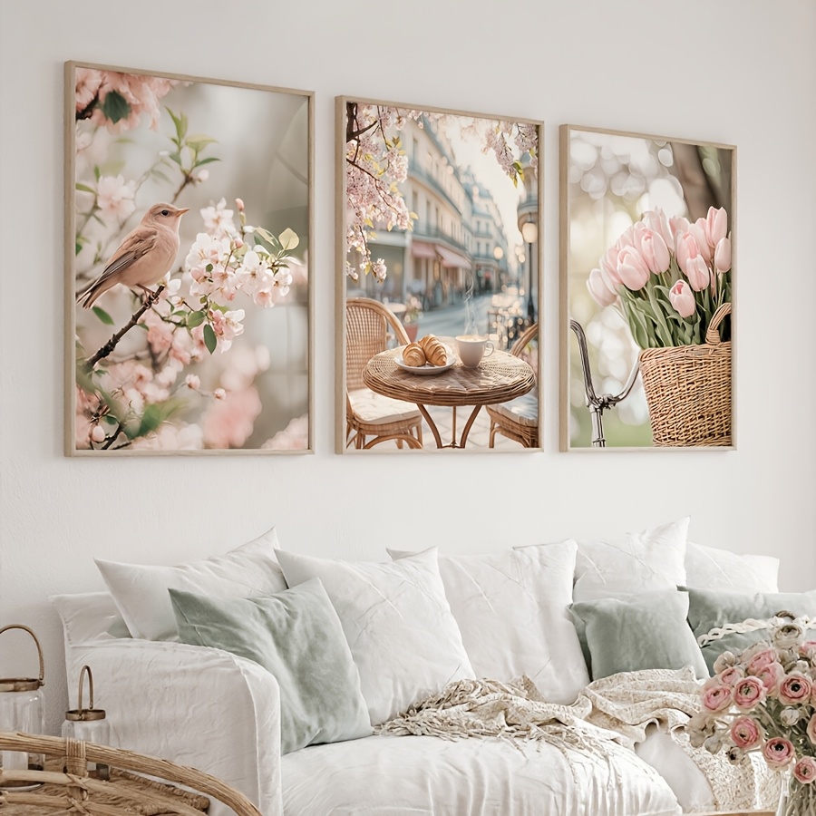 Outdoor Furniture Decor - 3 Buah/Set Poster Seni Dinding Kafe