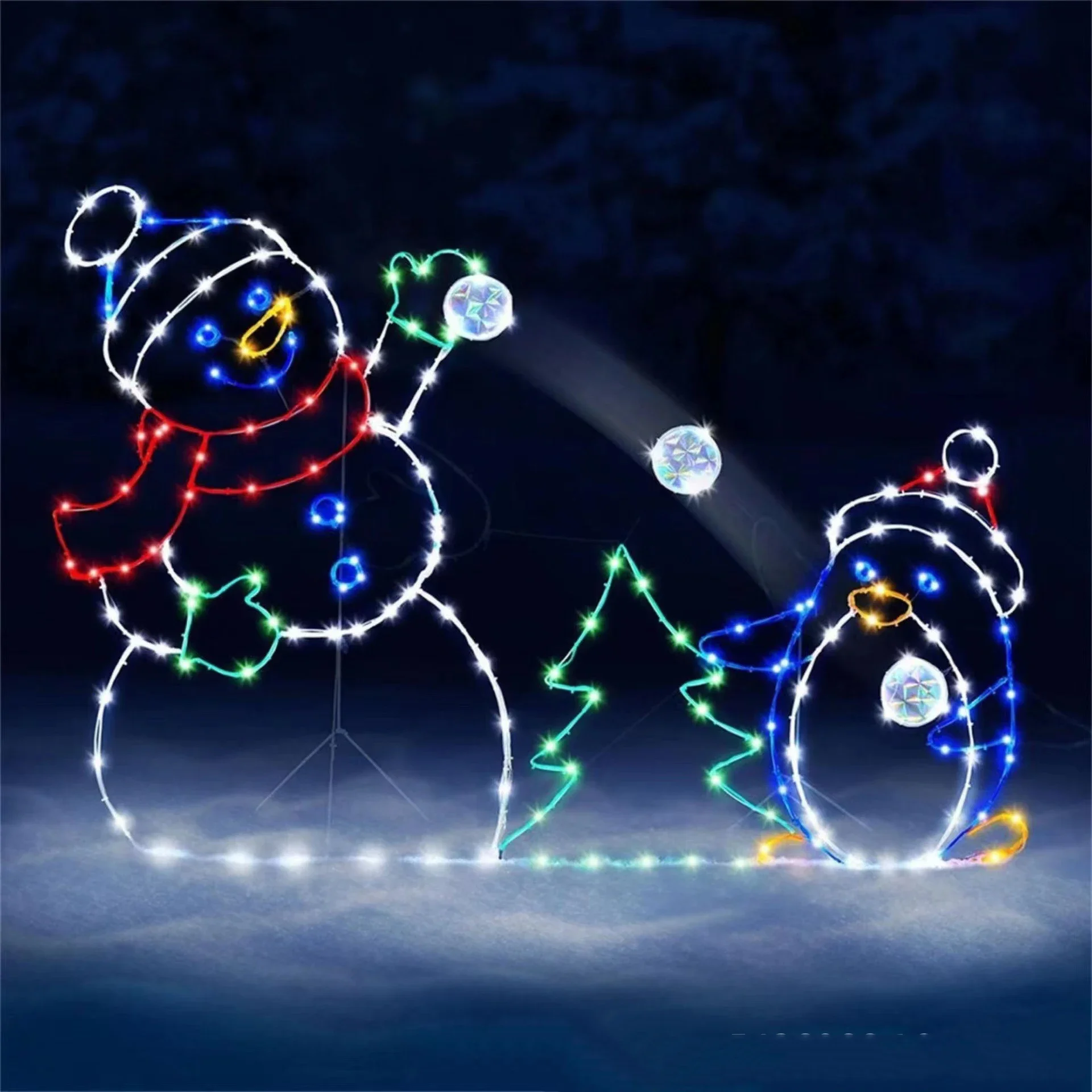 Lampu Bola Salju Animasi LED B - Outdoor Furniture Decor ulasan dan harga