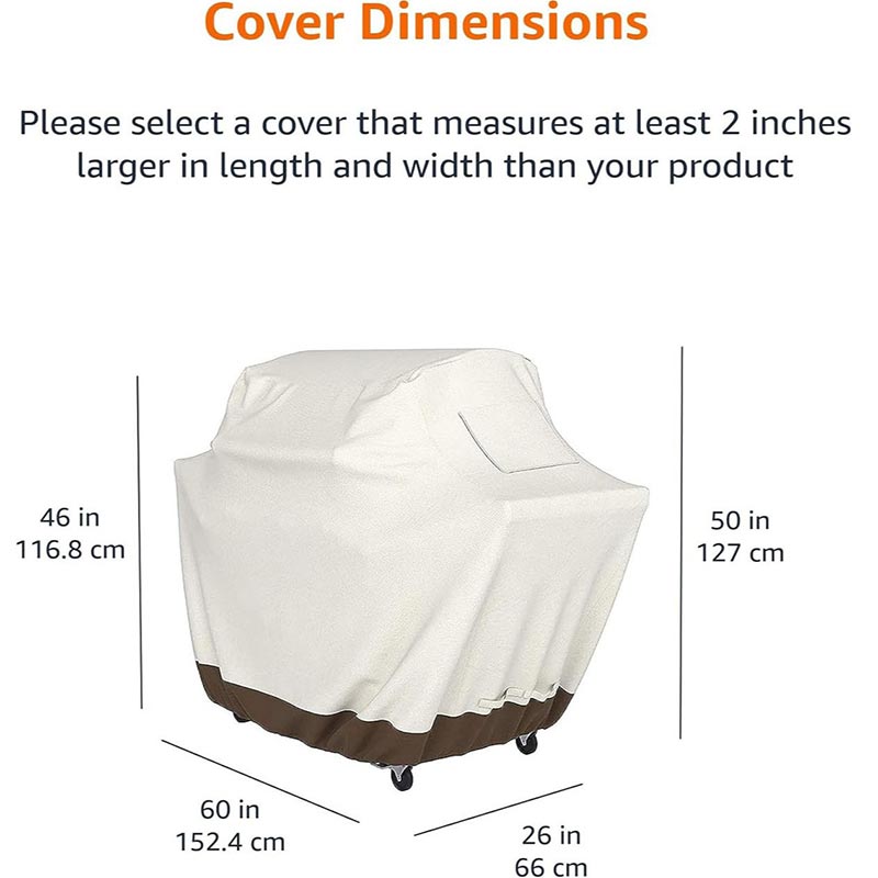 210D BBQ Beige Penutup Panggan - Outdoor Furniture Used ulasan dan harga
