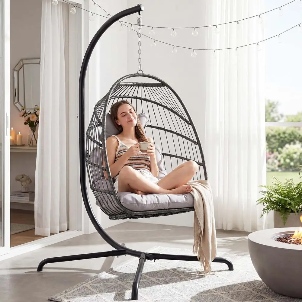 Kursi Gantung Telur Indoor Out - Hanging Egg Chair ulasan dan harga
