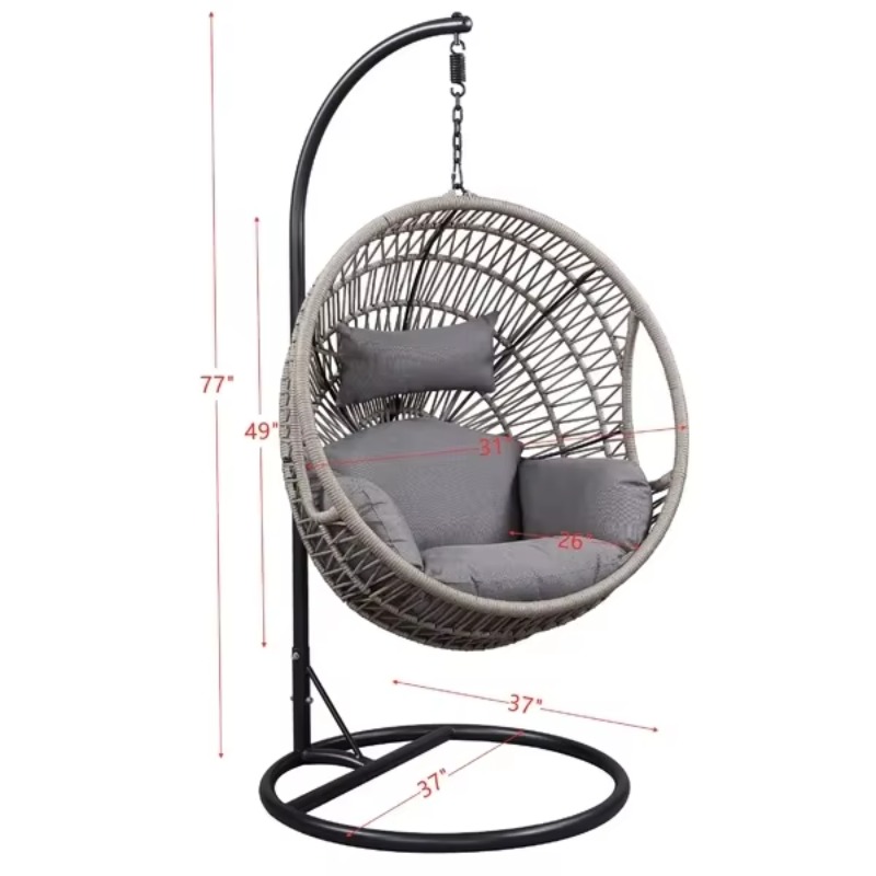 Kursi ayun gantung rotan anyam - Hanging Egg Chair ulasan dan harga